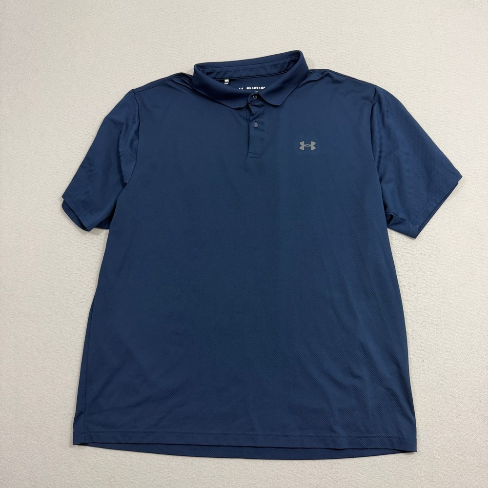 Under Armour Polo Mens 3XL Blue The Performance Polo Short Sleeve Activewear